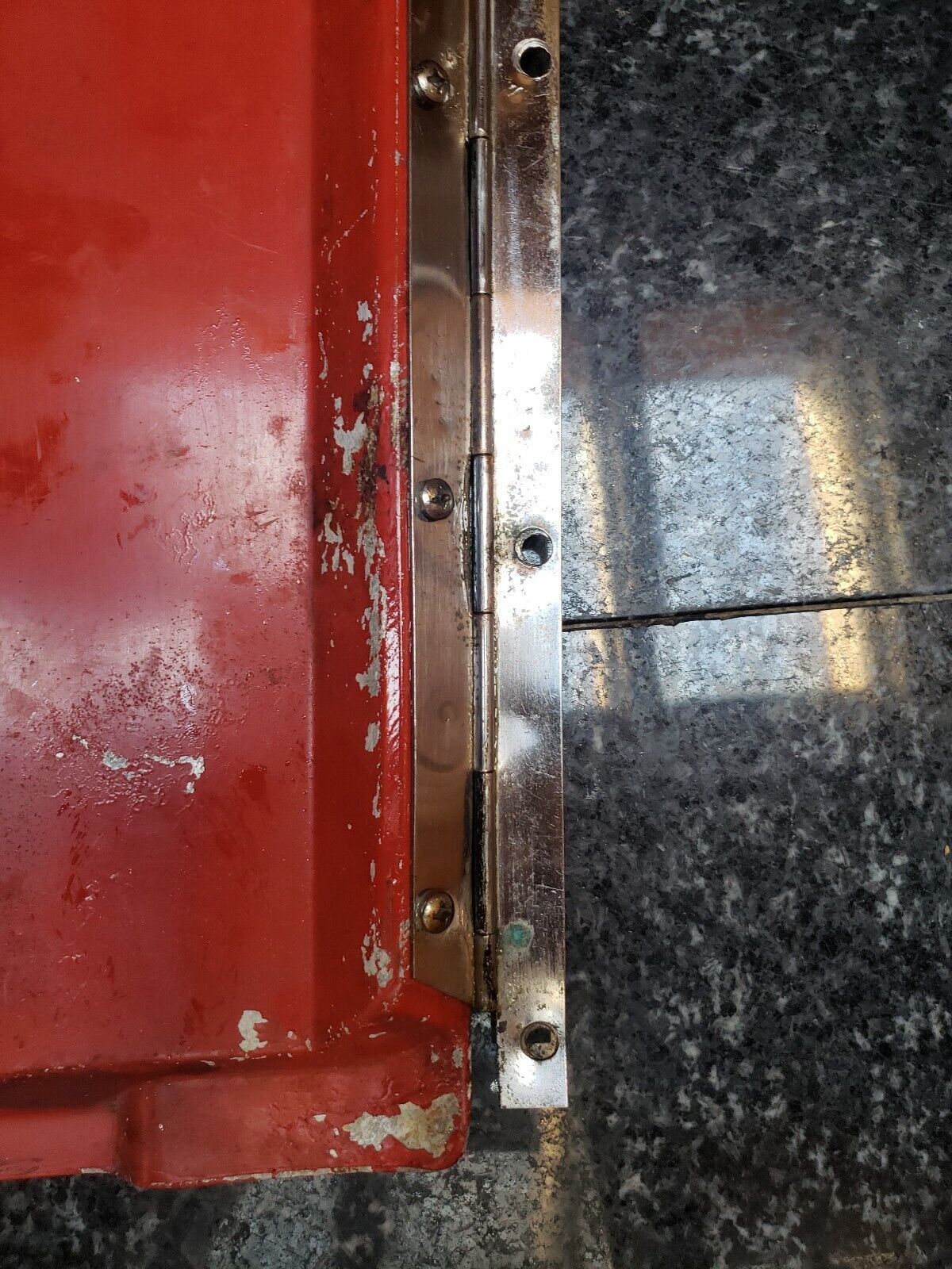 Mercedes 190SL glovebox door handle pull hardware red OEM w121 1955-56 complete