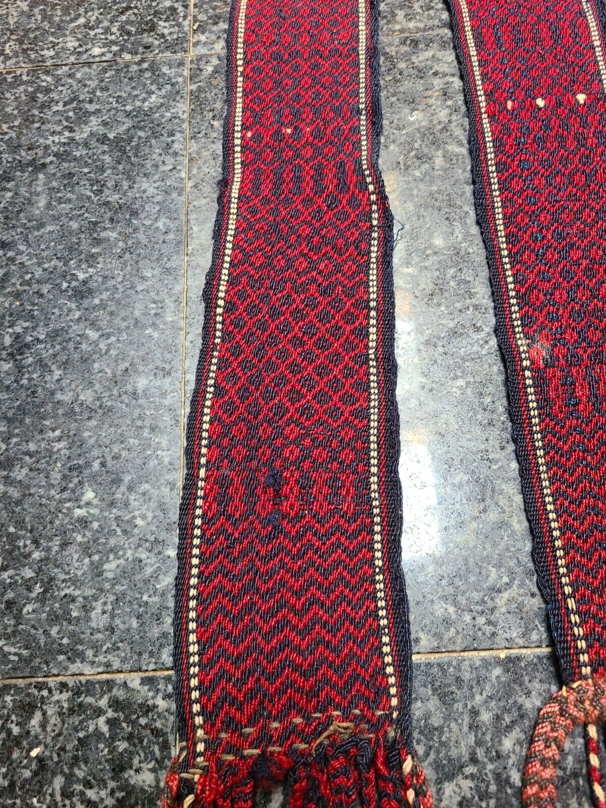Antique Afghan tribe ceremonial Tent Band hand made late 19th century 20' long