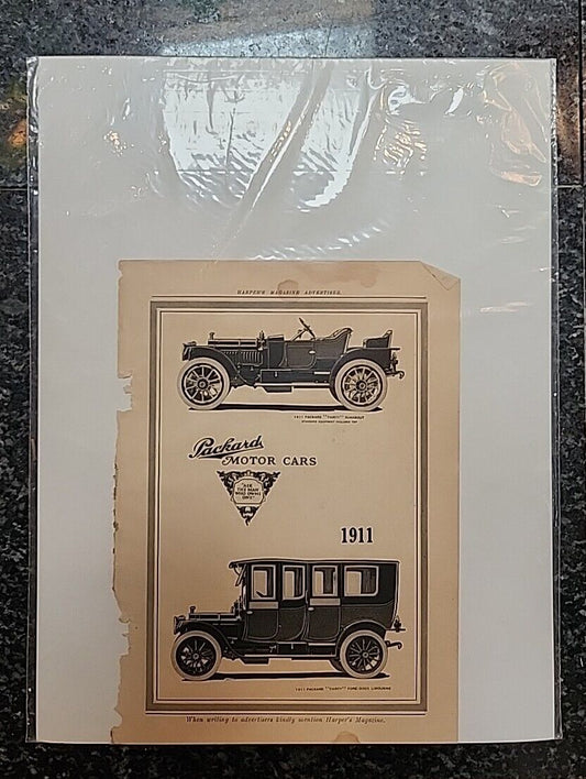 1911 Packard "Thirty" Runabout Vintage Print Ad Ask The Man Who Owns One