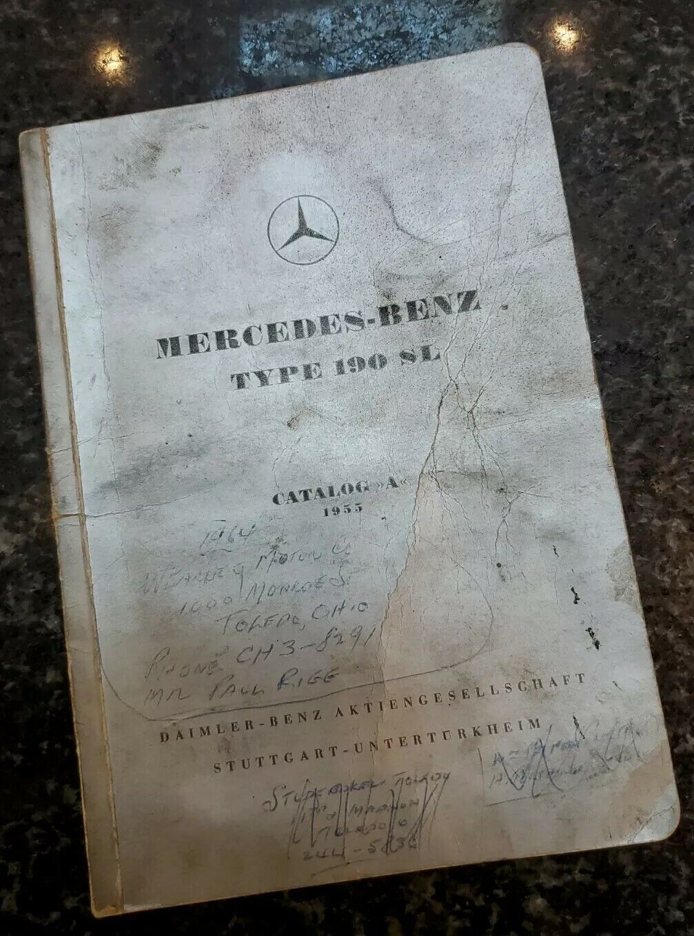 1955 Mercedes Benz 190SL  catalog A manual book Roadster w121 original oem